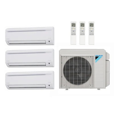 Daikin 3-Zone 19 SEER2 Ductless Mini Split Heat Pump 3MXT24 7K+7K+15K