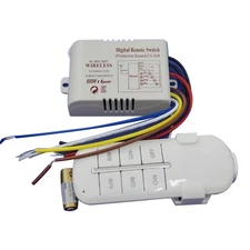 4 Way Light Lamp Digital Wireless Remote Controller Switch ON/OFF 110-240V New A