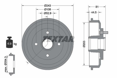 2x Bremstrommel Hinterachse für FORD MAZDA FIESTA V FUSION Van 2