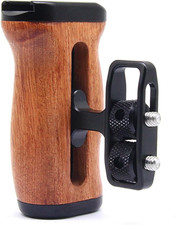 Adjustable Left/Right Camera Cage Handle, Wooden Side Handle Handgrip 2 Pcs