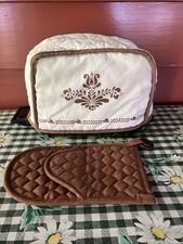 Vintage Toaster Cover 2 Slice, Oven Mitt