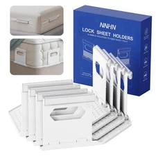 Bed Sheet Holders for Corners, Fitted Sheet Holder Keep Sheets Firm & Tight, ...