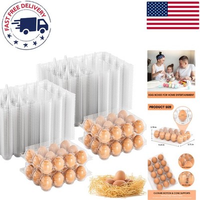 Bulk Purchase: 100 Reusable Plastic Egg Containers - Perfect for Display & Sale