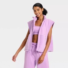 Women High Pile Vest - JoyLab Purple XXS