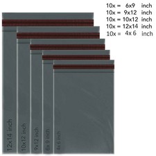 All Sizes Grey Mailing Bags Strong Parcel Postage Plastic Post Poly Self Seal