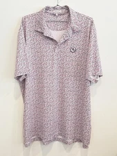 Peter Millar Polo Summer Comfort Multicolor Aviation Print Shirt Sz XL