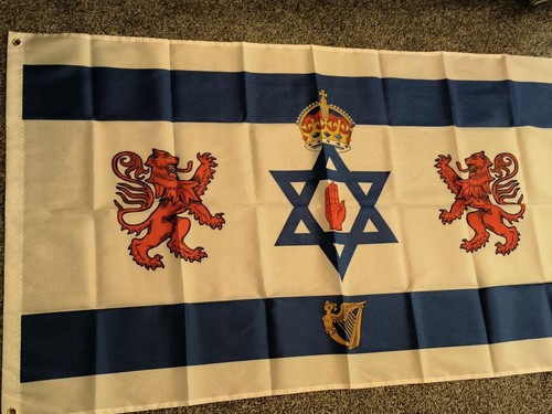 Ulster Israel, Red Hand of Zarah Flag 3X5FT - Picture 3 of 6