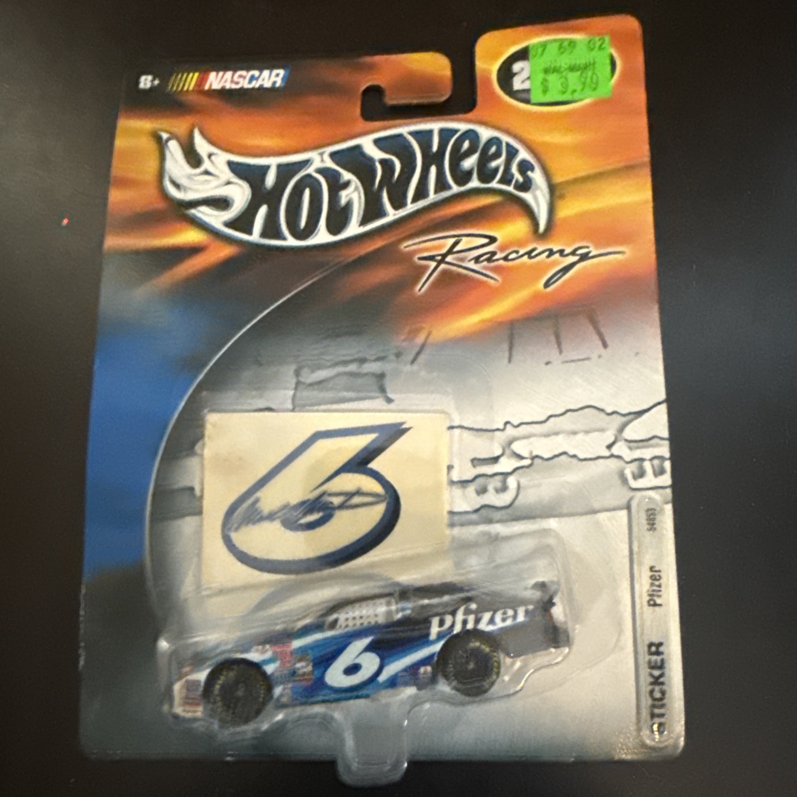 NASCAR Hot Wheels Racing 2002 Mark Martin #6 Pfizer Ford W/Sticker(Z)