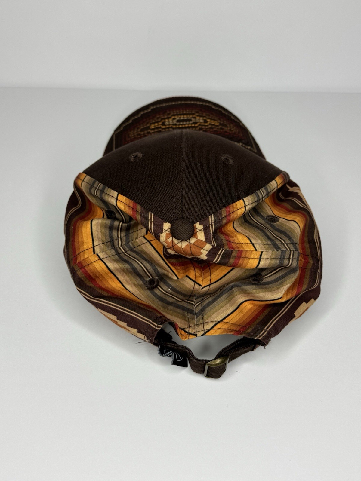 Ariat Western Brown Aztec Pattern Adjustable Hat … - image 4