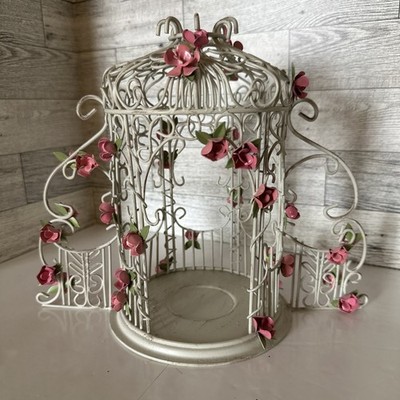Partylite Rose Garden Gazebo P7247 Candle Holder Rustic Retired Excellent Shape