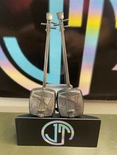 Set 2 shamisen shaker sale e pepe chitarra giapponese argento sterling 950 vintage