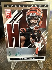 2025 Panini Donruss Elite - Ja'Marr Chase Auto “H” /5 - Spellbound #16 Green Ink