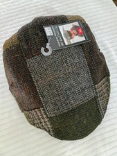 Mucros Weavers Men's Tweed 100% Wool Flat Cap Patchwork Ireland   Size M   