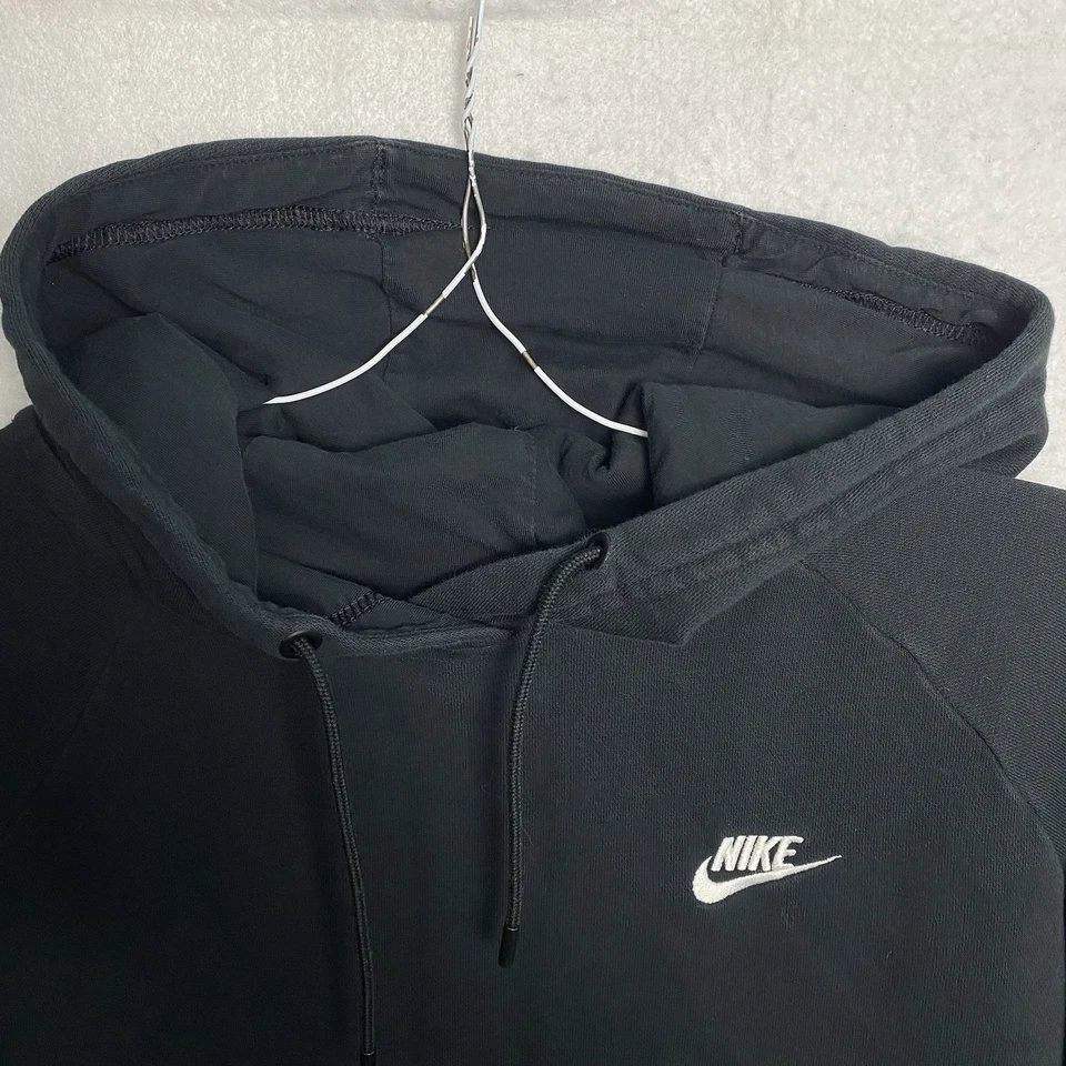 Nike Sportswear Mujer Essential Negro Polar Pullover Sudadera con Capucha Vestido Talla Grande Foto 4 de 4