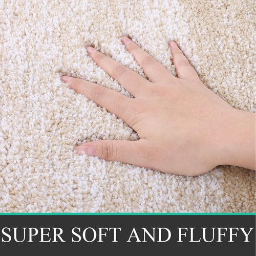 Bathroom Rugs Sets 4 Piece with Toilet Cover, Plush Shaggy Bathroom Rugs Non ... - Picture 3 of 8