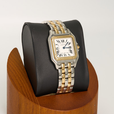 Panthere De Cartier 29mm 2-Tone 18K Yellow Gold & Steel Watch W2PN0014 Full Set