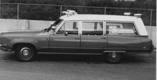 1970s Cadillac Ambulance Side View Emergency Rescue Professional Car Roof Lights