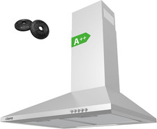 CBCS6201 Cappa Aspirante 60 Cm - Classe A++ - 370M³/H - 3 Velocità - 2 Funzioni 
