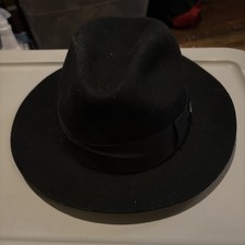 Scala Classico 100 Wool Black Fedora Sz M