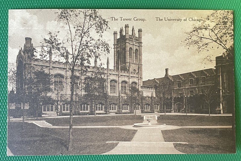 Antique RPPC Postcard The Tower Group University of Chicago