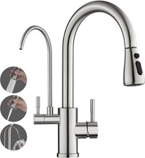 Monobloc Kitchen Sink Mixer Tap with Pull Out Spray, 3 Way Water Filter Tap with