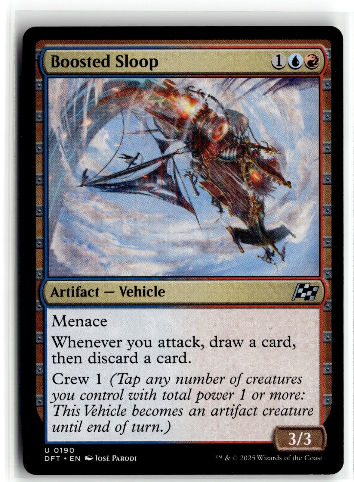 BOOSTED SLOOP 190 UNCOMMON AETHERDRIFT MAGIC: THE GATHERING LIGHTLY PLAYED