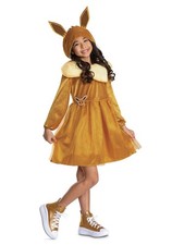 Nintendo Pokemon Kids Eevee Halloween Costume Hooded Dress Girls 7-8 Medium