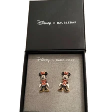 Disney x BAUBLEBAR Minnie Mouse Rhinestone Earrings New in box
