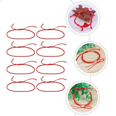 8 Pcs Red Rope Bracelet Handwoven Cord Decorative Woven Wrist Chains