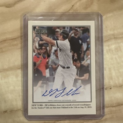 2020 Topps Archives Snapshots Walkoff Wires 25/25 DJ LeMahieu Auto bookend ! 🔥 