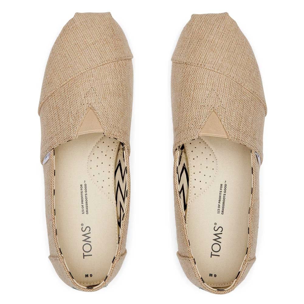NEW Toms Alpargata Slip-On Flats Natural Undyed Heritage Canvas - Womens Size 8