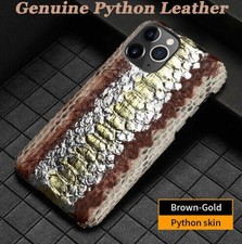 For iPhone 15 15 Plus 15 Pro Max 100% Python Genuine Real Leather Case Cover