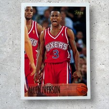 1996-97 Topps Allen Iverson Rookie Card #171 Philadelphia 76ers NBA RC. rookie card picture