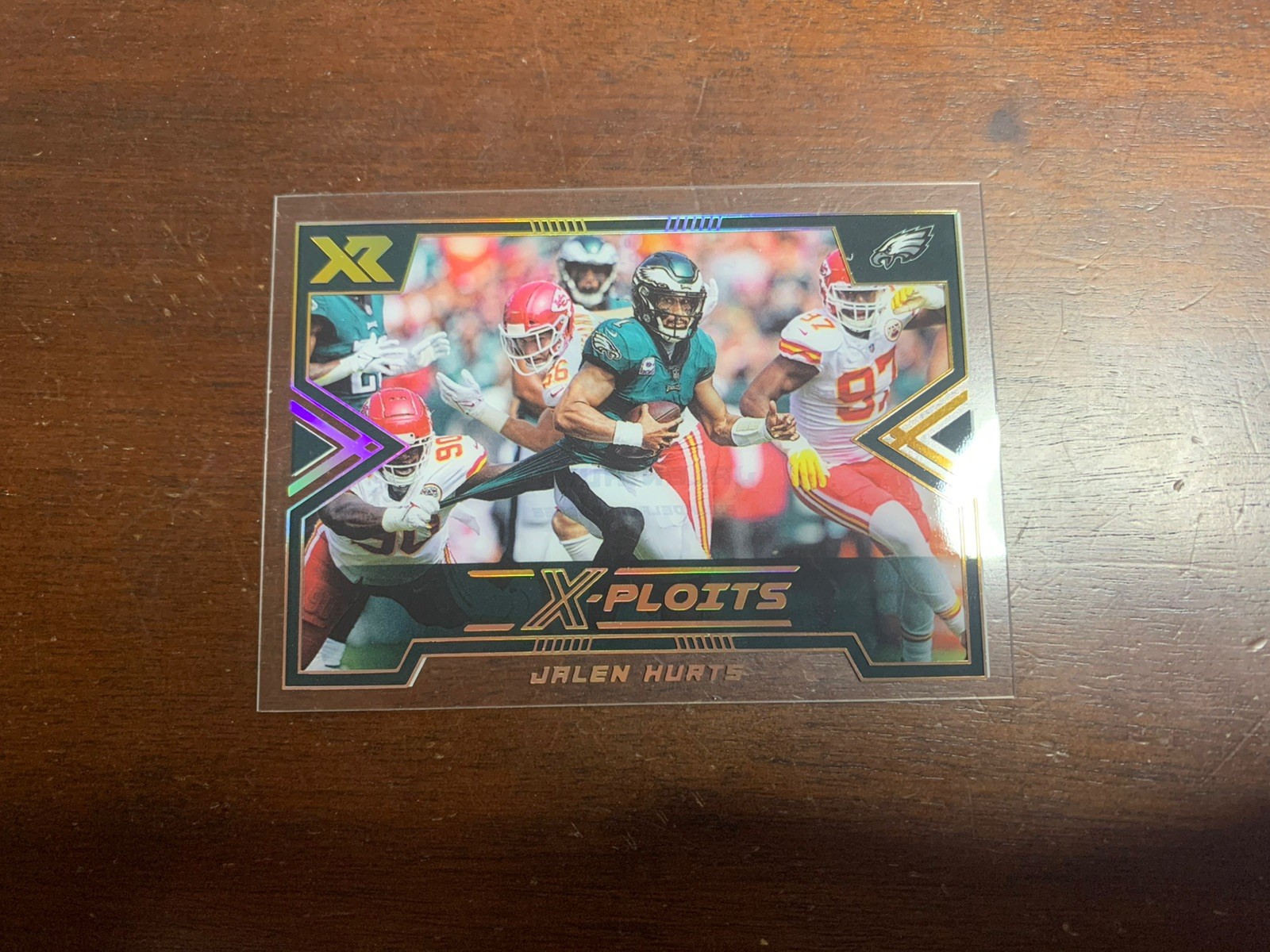 2022 Panini XR  Jalen Hurts X-ploits Case Hit SP Eagles Rare Super Bowl