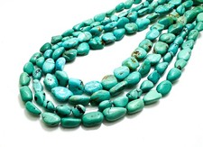 Natural Blue Arizona Kingman Turquoise Nugget Pebble Gemstone Beads PGS413
