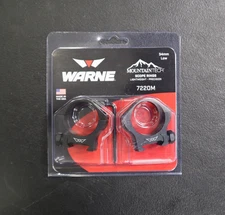 Warne Mountain Tech 34mm Low Scope Rings – Lightweight – 7220M – NEW!