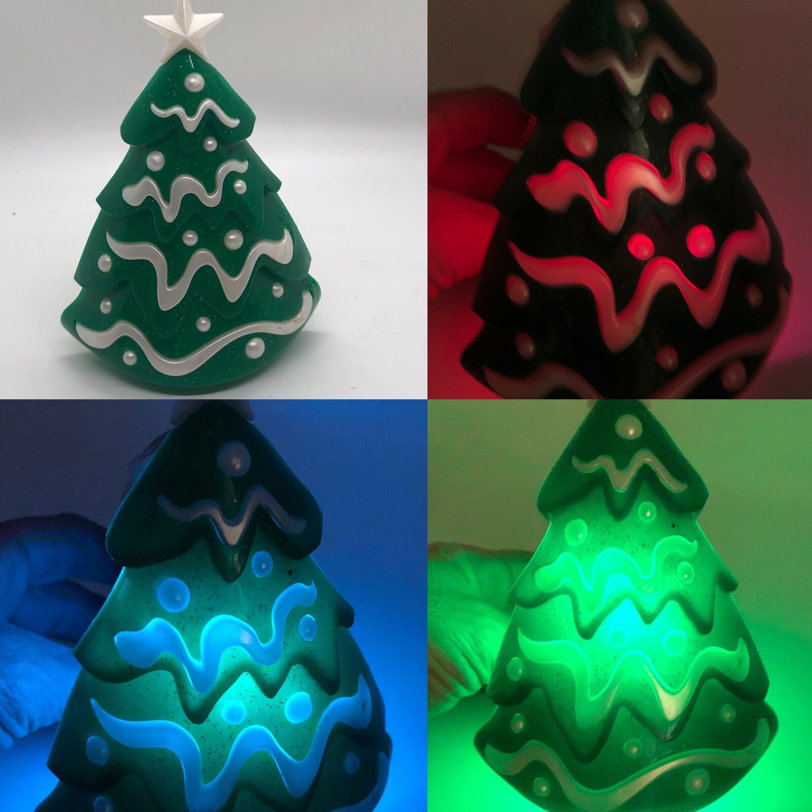 Bath & Body Works Christmas Tree Wallflower Plug with Color-Changing Light-image