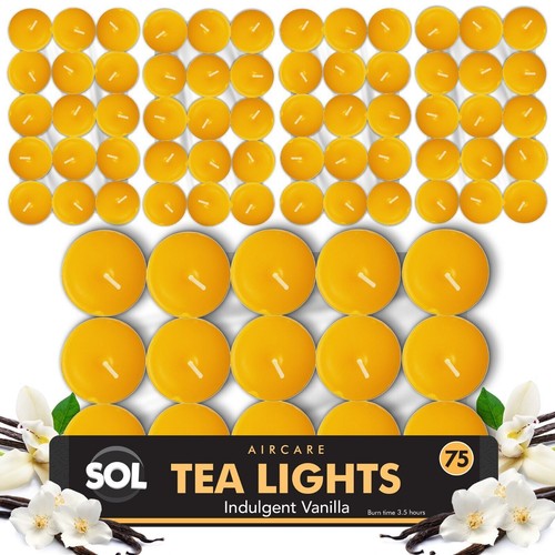 75pk Scented Tea Lights Candles | Various Perfumes 4 Hour Burn Night T Tealights - Picture 19 of 46