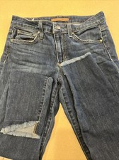 joes jeans skinny ankle dark wash women’s size 27 Frayed Bottoms