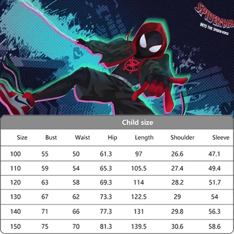 Kids Spiderman Cosplay Costume Boys Into the Spider-Verse Miles Morales Jumpsuit Foto 3 de 4