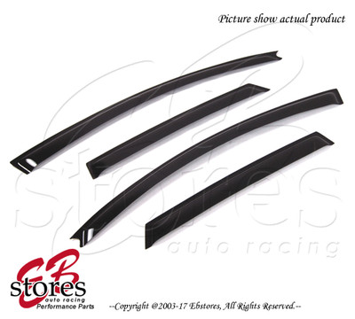 Mazda Mazda3 Hatchback 2004-09 Outside-Mounted Deep Black JDM Window Visors 4pcs