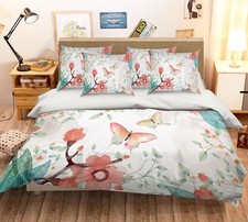 3D Petal Butterfly 266 Bed Pillowcases Quilt Duvet Single Queen King US Summer