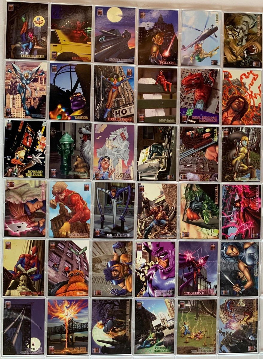 Marvel Premium QFX トレーディングカード未開封品１９パック Marvel Premium QFX Base Trading Card Set 72 Cards Fleer/SkyBox