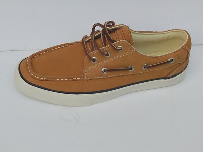 TOMMY HILFIGER NANTUCKET MENS BOAT SHOES LOAFERS TAN SUEDE sz NEW  AUTHENTIC