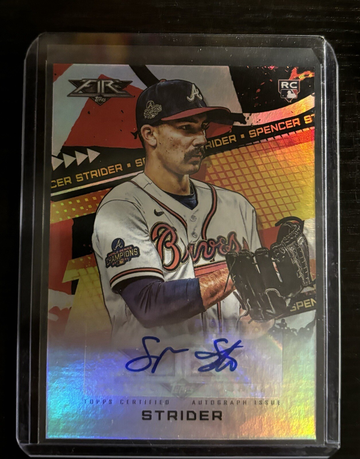 2022 Topps Fire - Fire Autographs #FA-SS Spencer Strider (AU, RC)