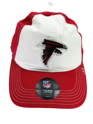 Team Apparel Jungen Atlanta Falcons Damen Verstellbar Cap-White/Rot, O/S 8-20