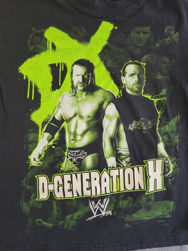 WWE D-generation X Shirt 4 Black Triple H Shawn Michaels Youth Early 2000s - Picture 2 of 6