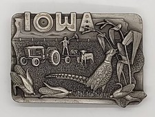 State of Iowa Belt Buckle