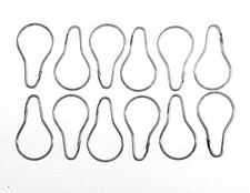 QUALITY Zinc SHOWER CURTAIN RINGS Hooks - 2.4mm Thick - 12-Pack 