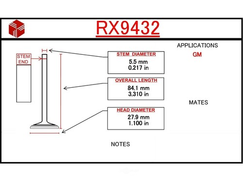 ITM RX9432 Exhaust Valve QUANTITY DISCOUNT AVAILABLE!!! #29 - Picture 1 of 1